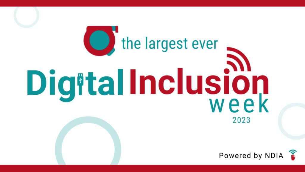 Graphic with white background and text that reads the largest ever Digital Inclusion week